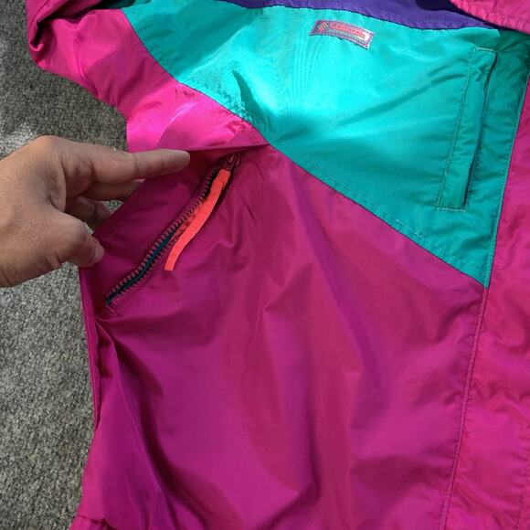 Vintage 90s Columbia Jacket Women’s XL Radial Sleeve Windbreaker Ski 100% Nylon - Picture 12 of 14